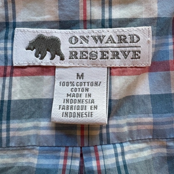 Onward Reserve men’s plaid short sleeve button down shirt- men’s medium - Picture 6 of 15
